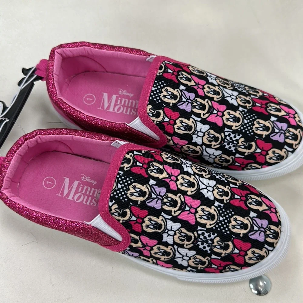 Kids Pink glitter Minnie Mouse sneaker - Picture 4 of 5